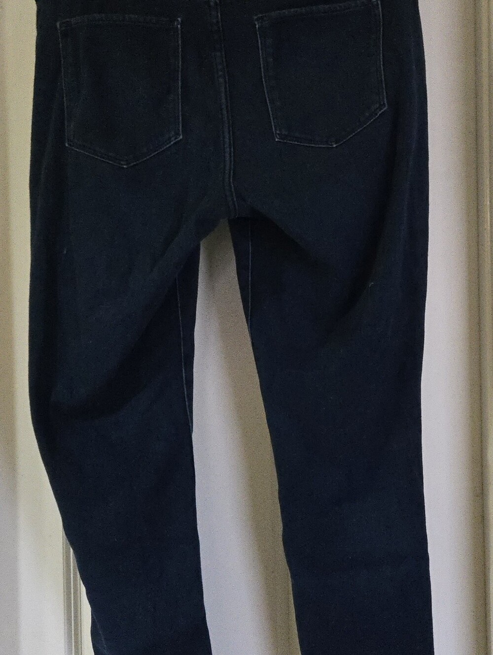 GAP Women's Dark Blue W/whiskering Knit Jeggings Size 32 Comfy Casual Office